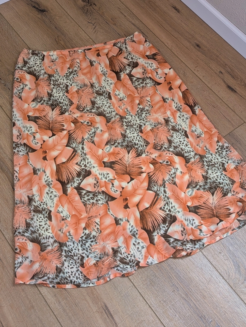 Y2K Tropical Leopard Print Hibiscus Maxi Skirt
